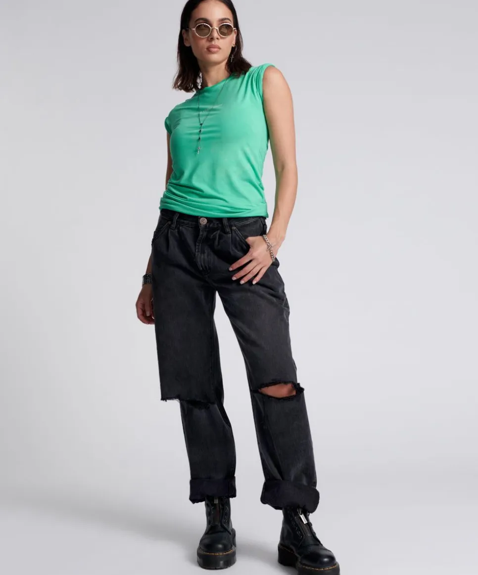 Denim Jeans|ONE TEASPOON Faded Black Smiths Trouser Jeans