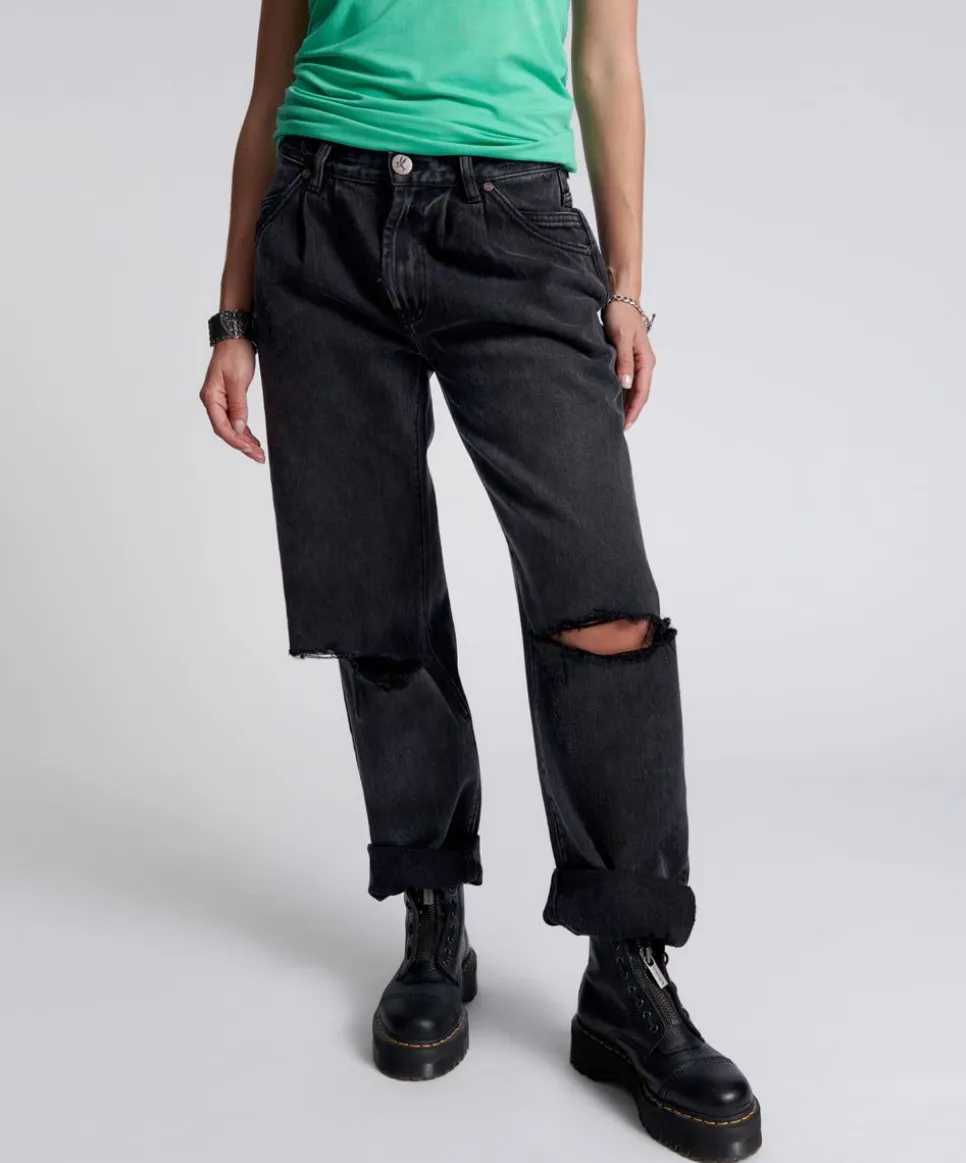 Denim Jeans|ONE TEASPOON Faded Black Smiths Trouser Jeans