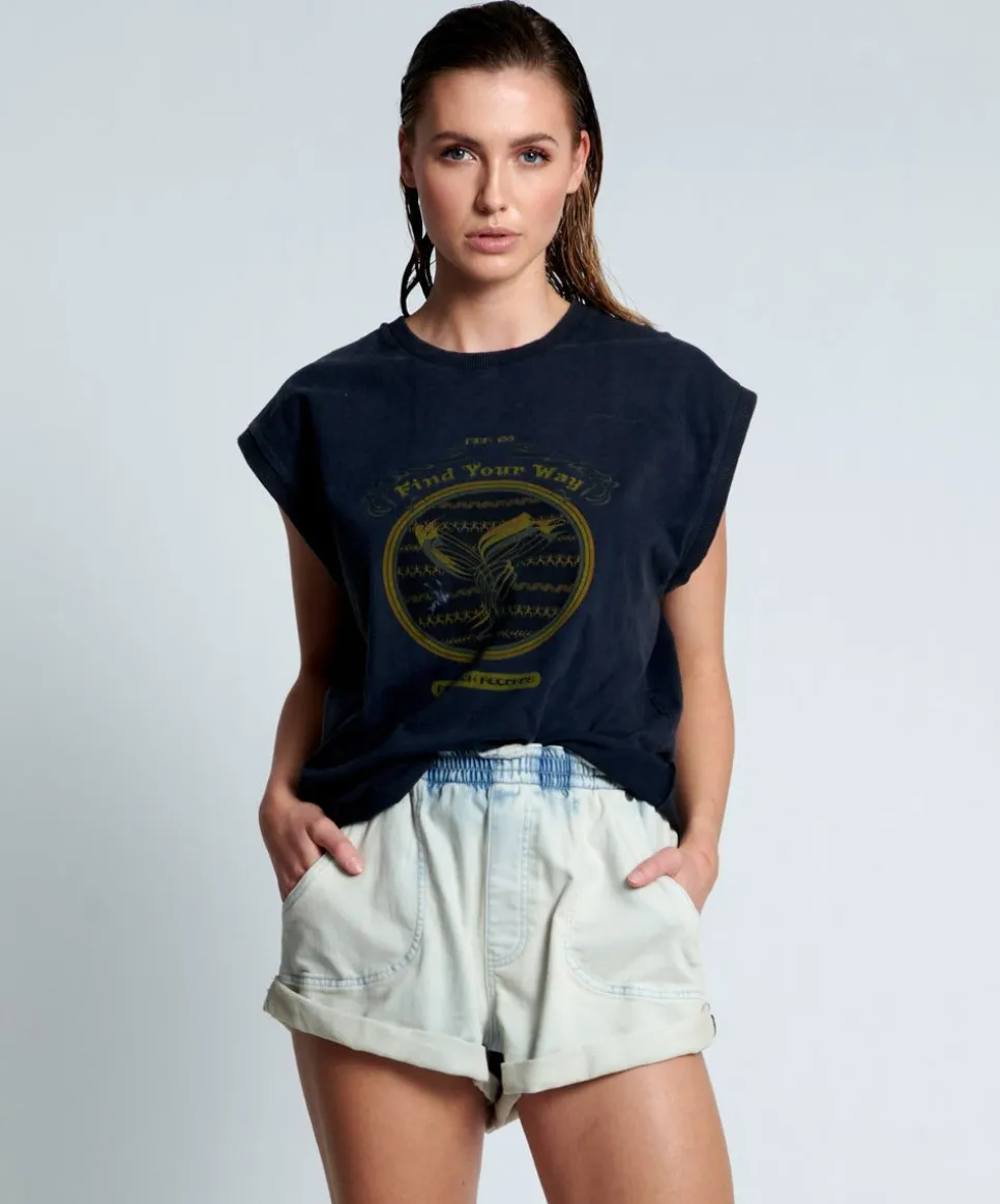 Denim Shorts|ONE TEASPOON Faded Blue Luxe Stretch Hunters Boyfriend Shorts