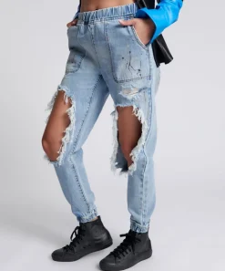 Denim Jeans|ONE TEASPOON Fleetwood Artiste Trackers Mid Waist Jogger Jeans