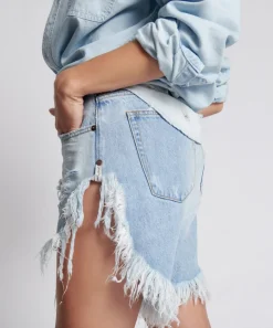 Denim Shorts|ONE TEASPOON Fleetwood Frankies Long Length Denim Shorts