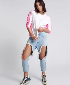 Denim Jeans|ONE TEASPOON Fleetwood Kingpins Cropped Boyfriend Jeans