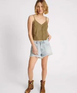 Denim Shorts|ONE TEASPOON Fleetwood Truckers Mid Waist Denim Shorts