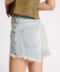 Denim Shorts|ONE TEASPOON Fleetwood Truckers Mid Waist Denim Shorts