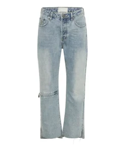 Denim Jeans|ONE TEASPOON Fleetwood Zipped Hooligans Mid Waist Relaxed Cropped Jeans