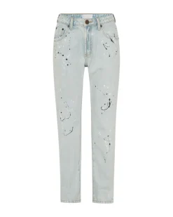 Denim Jeans|ONE TEASPOON Florence Painted High Waist Awesome Baggies Straight Leg Jeans