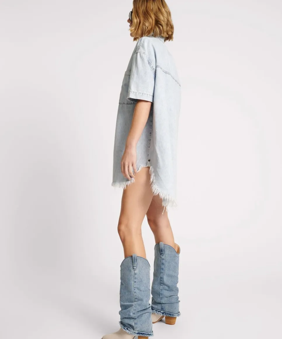 Midi & Maxi Dresses|ONE TEASPOON Florence Paris Denim Shirt Dress