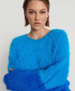 Knitwear|ONE TEASPOON Fluffy Colour Blocked Sweater