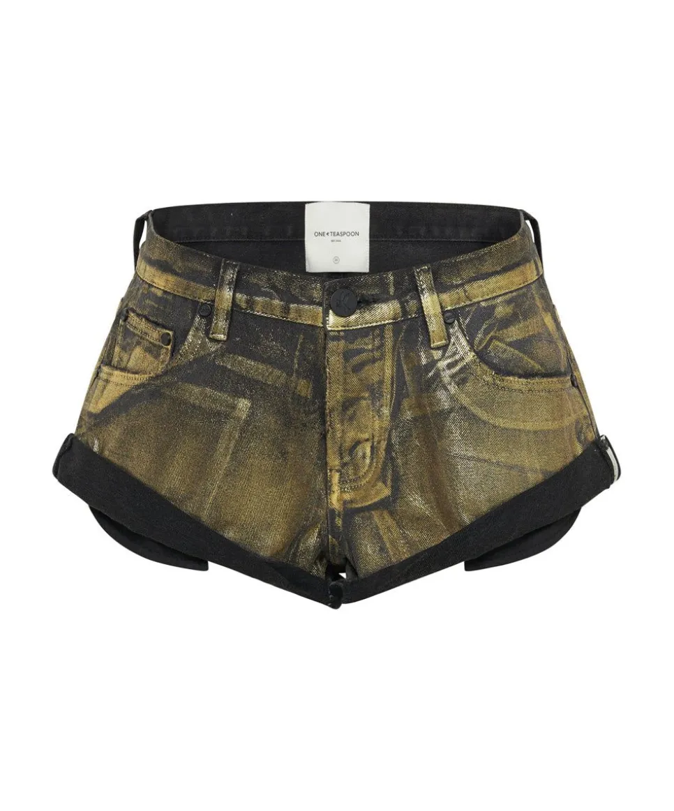Denim Shorts|ONE TEASPOON Fools Gold Bandits Low Waist Denim Shorts