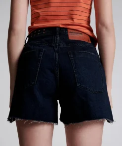 Denim Shorts|ONE TEASPOON Fox Black Legend Mom Fit Shorts