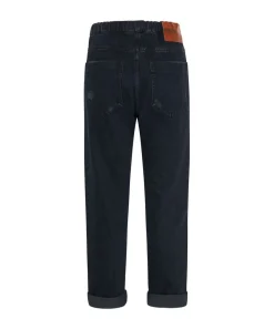 Denim Jeans|ONE TEASPOON Fox Black Shabbies Drawstring Boyfriend Jeans