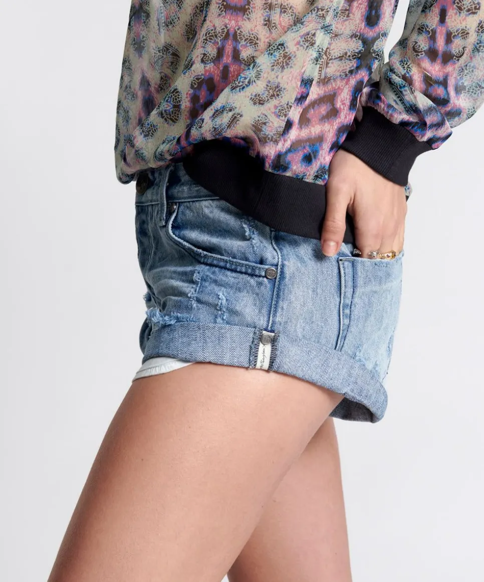 Denim Shorts|ONE TEASPOON Fresh Blue Bandit Low Waist Denim Shorts