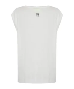 Tees & Tanks|ONE TEASPOON Fresh White Bamboo Logo Unisex Tank