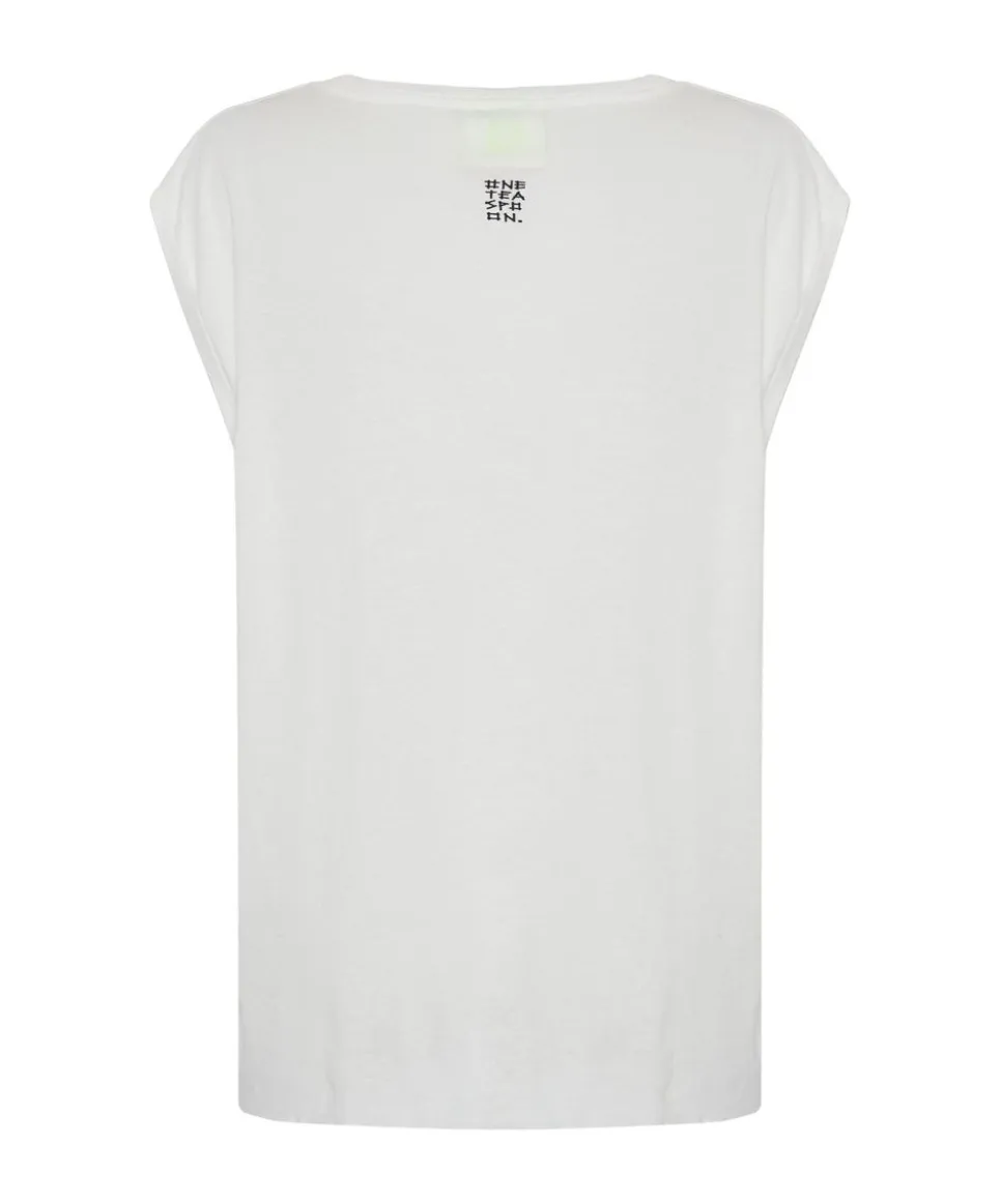 Tees & Tanks|ONE TEASPOON Fresh White Bamboo Logo Unisex Tank