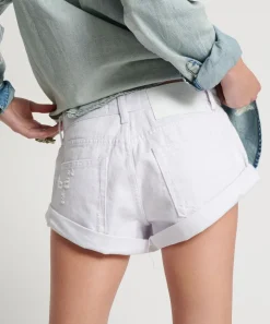 Denim Shorts|ONE TEASPOON Fresh White Bandits Low Waist Denim Shorts
