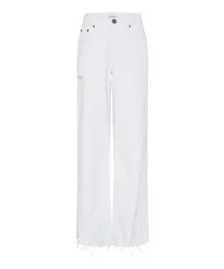 Denim Jeans|ONE TEASPOON Fresh White Jackson Mid Waist Wide Leg Jeans