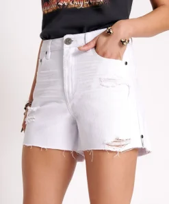 Denim Shorts|ONE TEASPOON Fresh White Legend High Waist Mom Fit Shorts