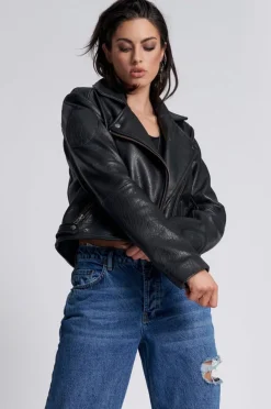 Leather Jackets|ONE TEASPOON Game Over Classic Leather Jacket