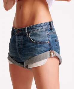 Denim Shorts|ONE TEASPOON Gritty Blue Bandit Low Waist Denim Shorts