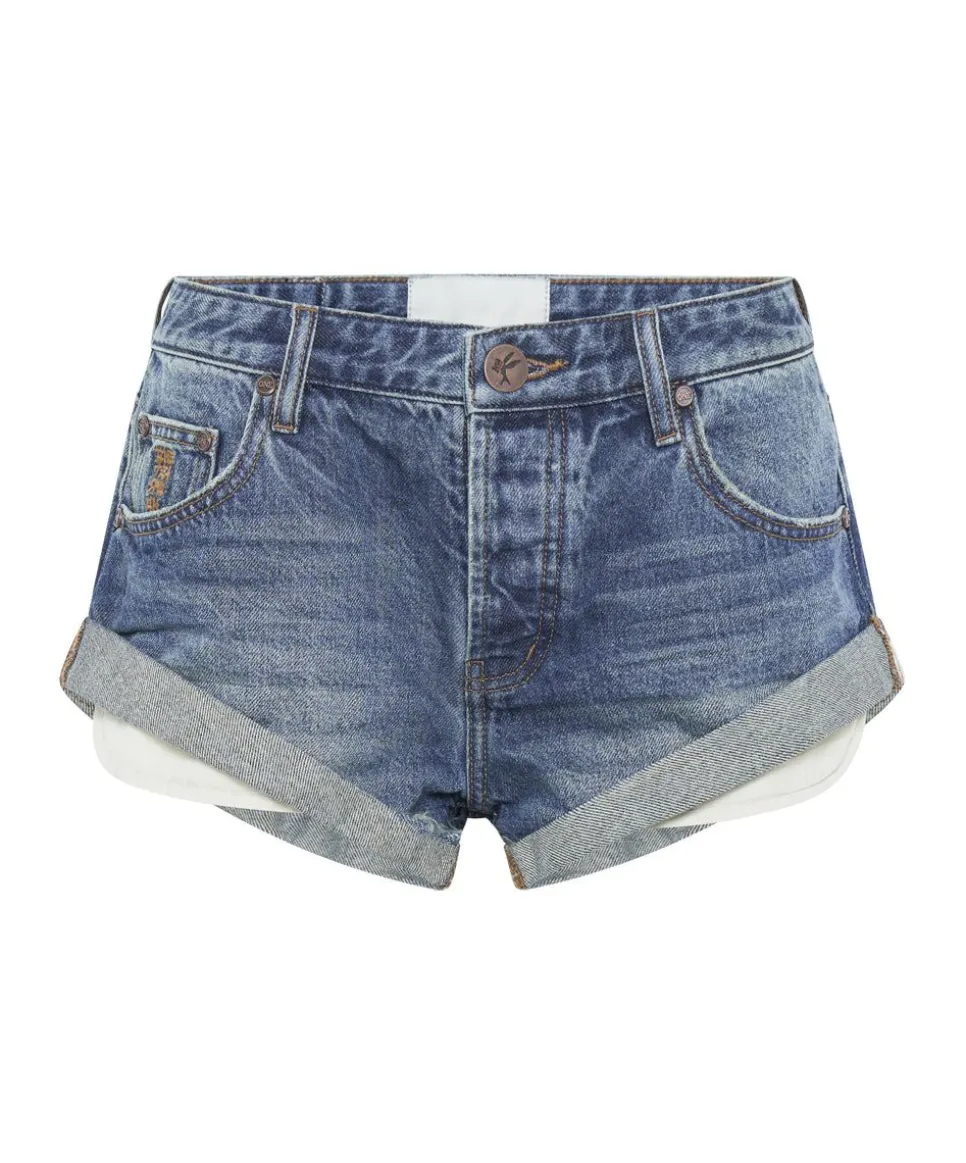 Denim Shorts|ONE TEASPOON Gritty Blue Bandit Low Waist Denim Shorts