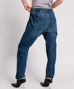 Denim Jeans|ONE TEASPOON Gritty Blue Shabbies Drawstring Boyfriend Jeans