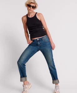 Denim Jeans|ONE TEASPOON Gritty Blue Truckers Low Waist Straight Leg Jeans