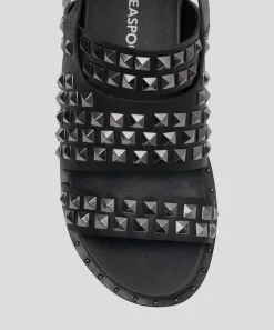 Accessories|ONE TEASPOON Gunmetal Studded Vivienne Sandal