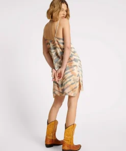 Mini Dresses|ONE TEASPOON Hand Painted Date Night Satin Slip Dress