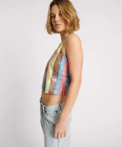 Tops|ONE TEASPOON Hand Sequin Ibiza Luxe Party Cami Top
