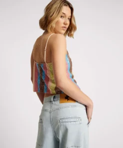 Tops|ONE TEASPOON Hand Sequin Ibiza Luxe Party Cami Top