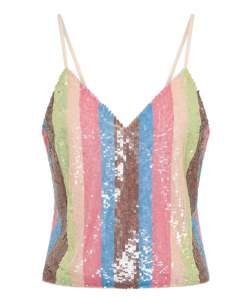 Tops|ONE TEASPOON Hand Sequin Ibiza Luxe Party Cami Top