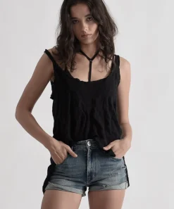 Denim Shorts|ONE TEASPOON Harlets High Waist Stretch Denim Shorts