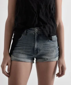 Denim Shorts|ONE TEASPOON Harlets High Waist Stretch Denim Shorts