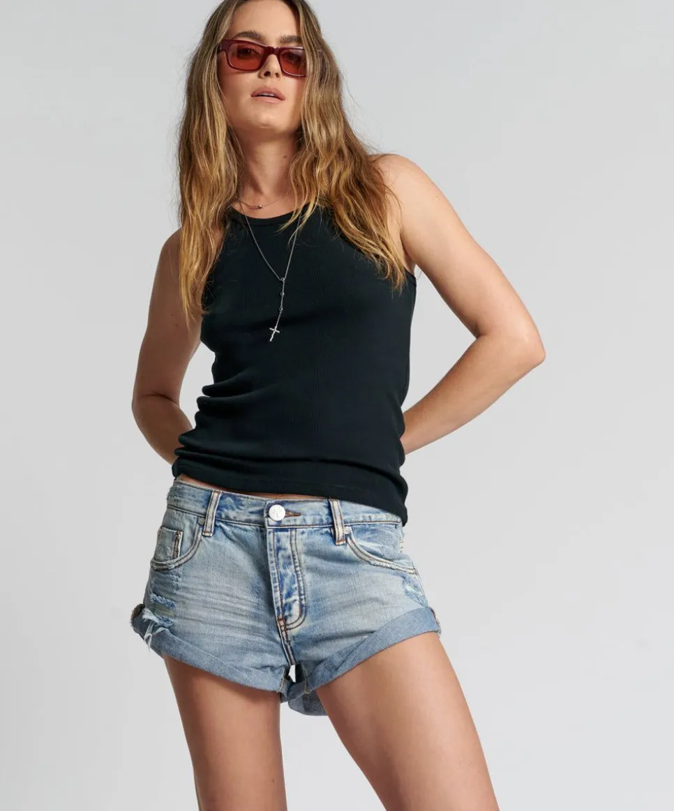 Denim Shorts|ONE TEASPOON Hendrixe Bandits Low Waist Denim Shorts