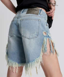 Denim Shorts|ONE TEASPOON Hendrixe Frankies Long Length Denim Shorts