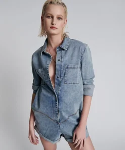 Denim Jumpsuits|ONE TEASPOON Hendrixe Prophecy Jumpsuit