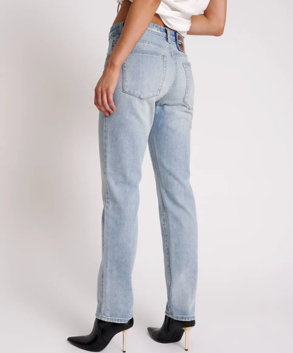 Denim Jeans|ONE TEASPOON Hendrixe Truckers Mid Waist Straight Leg Jeans