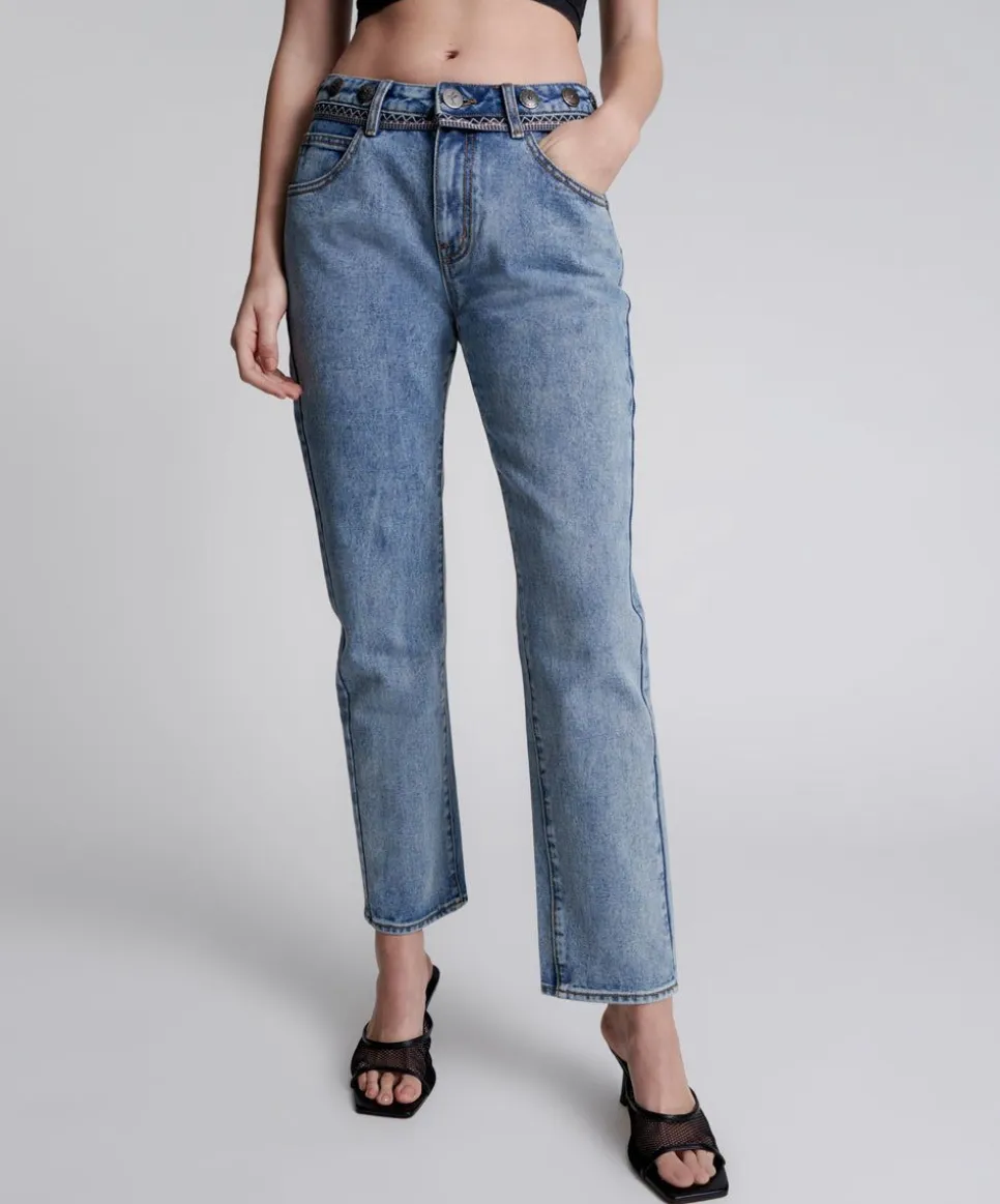 Denim Jeans|ONE TEASPOON Hollywood Hills Truckers Mid Rise Straight Leg Jeans
