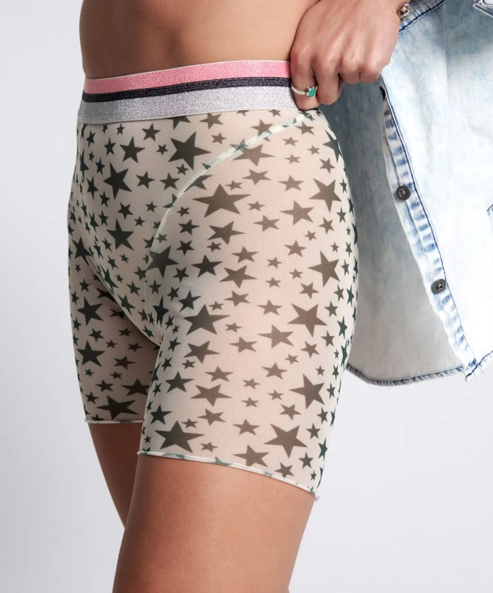 Bottoms|ONE TEASPOON Iggie Star Bike Shorts