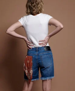 Denim Shorts|ONE TEASPOON Indiana Blue Stevies Long Length Boyfriend Shorts