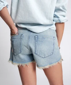 Denim Shorts|ONE TEASPOON Jailbird Le Wolves Mid Waist Denim Shorts
