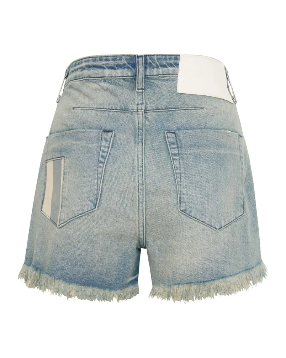 Denim Shorts|ONE TEASPOON Jailbird Le Wolves Mid Waist Denim Shorts