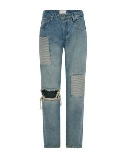 Denim Jeans|ONE TEASPOON Jailbird Truckers Mid Rise Straight Leg Jeans