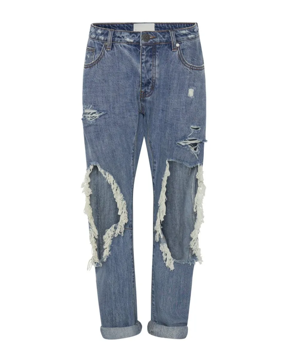 Denim Jeans|ONE TEASPOON Johnny Blue Messed Up Saints Boyfriend Jeans