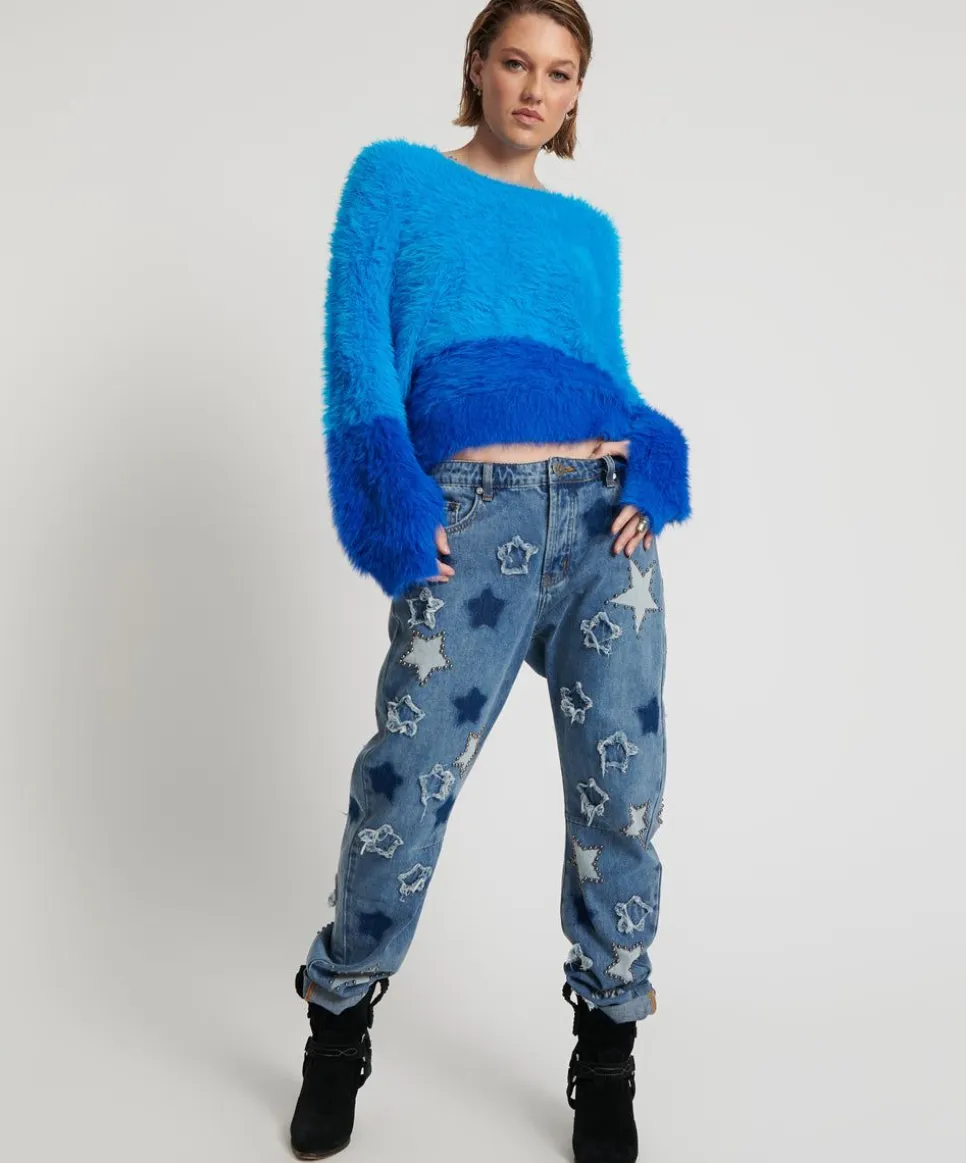 Denim Jeans|ONE TEASPOON Johnny Blue Star Saints Boyfriend Jeans