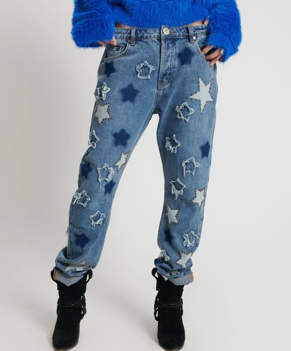 Denim Jeans|ONE TEASPOON Johnny Blue Star Saints Boyfriend Jeans