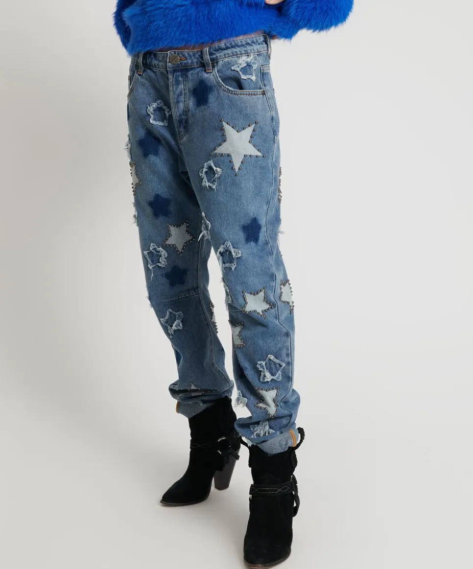 Denim Jeans|ONE TEASPOON Johnny Blue Star Saints Boyfriend Jeans