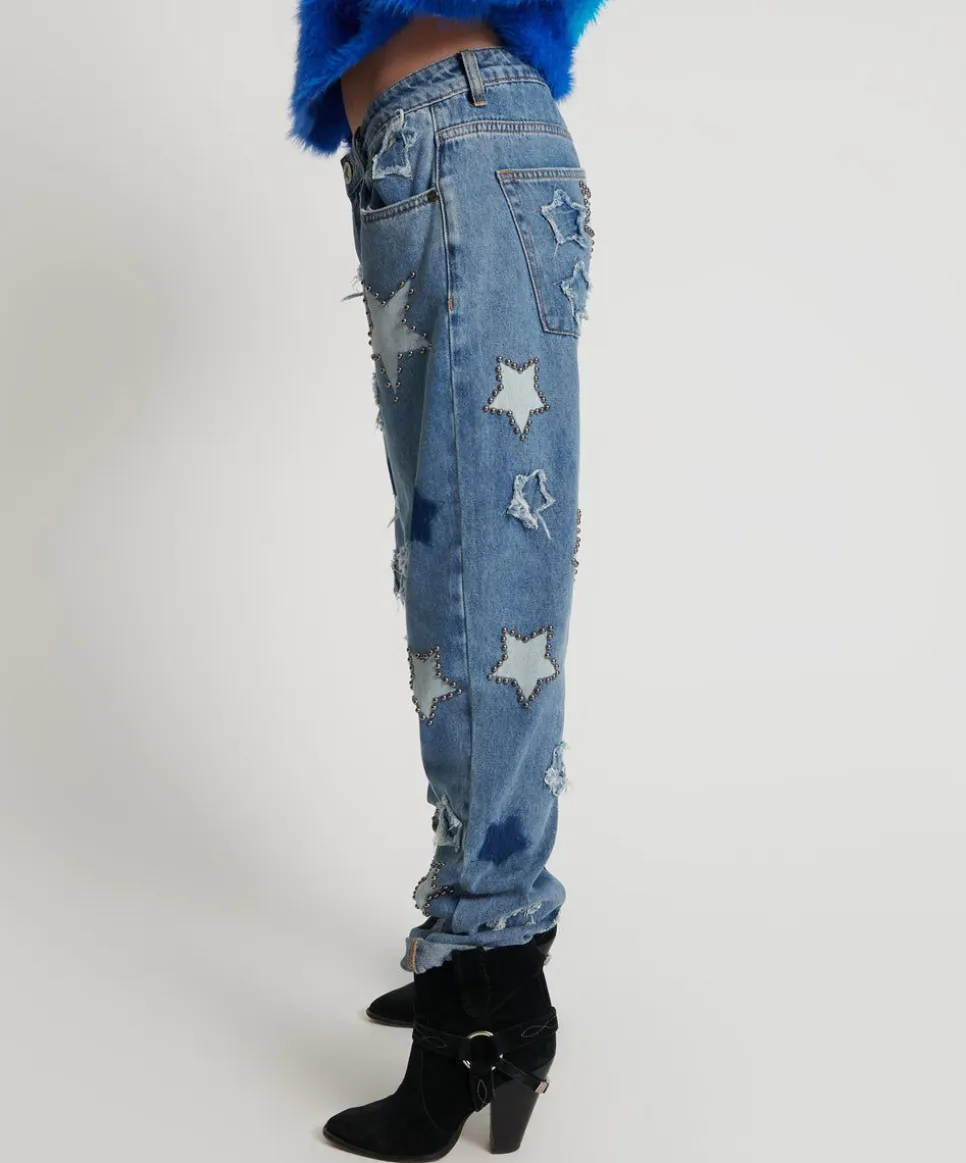 Denim Jeans|ONE TEASPOON Johnny Blue Star Saints Boyfriend Jeans