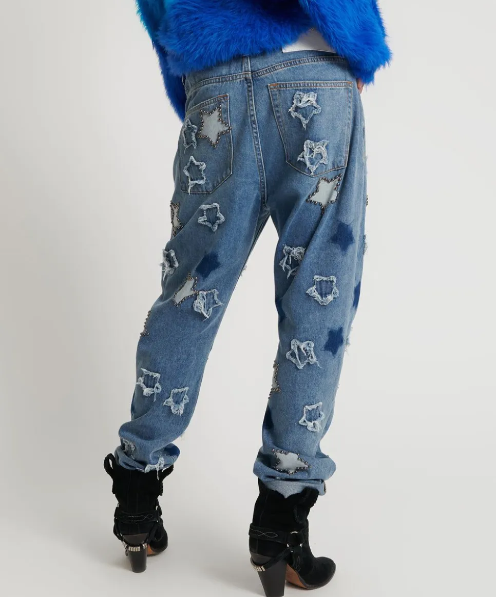 Denim Jeans|ONE TEASPOON Johnny Blue Star Saints Boyfriend Jeans