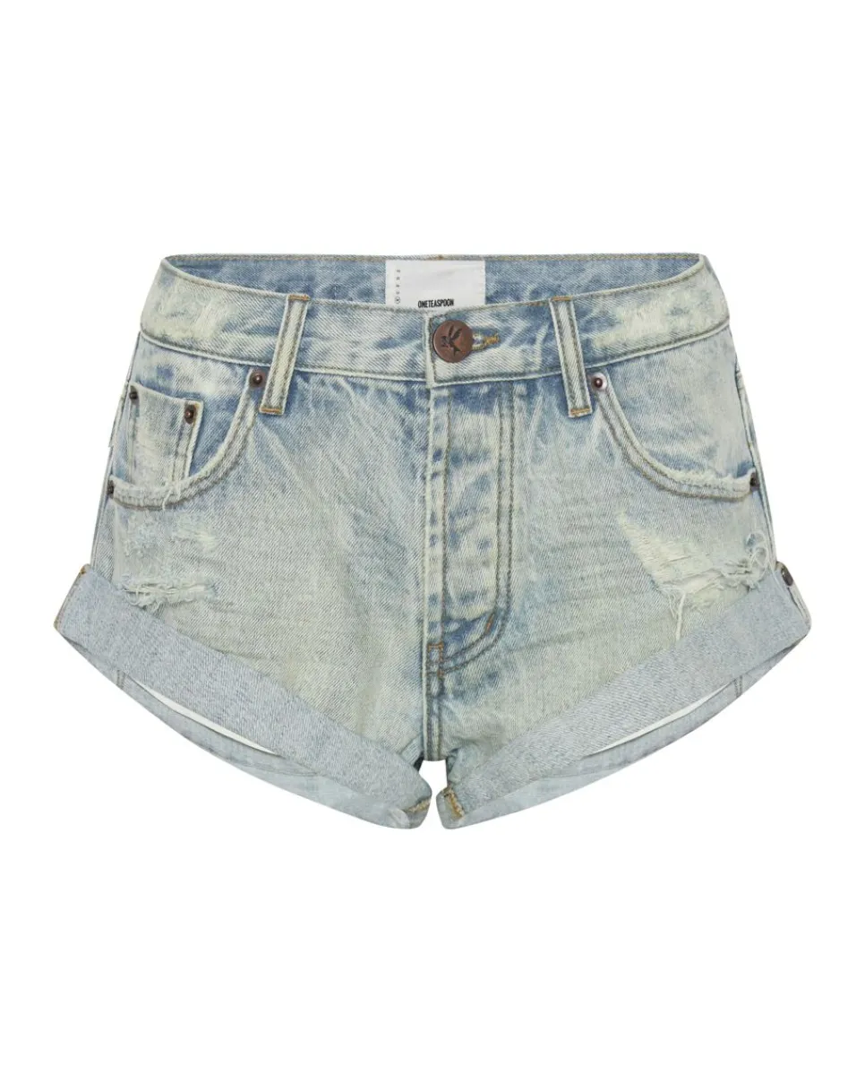 Denim Shorts|ONE TEASPOON Kansas Blue Bandit Low Waist Denim Shorts